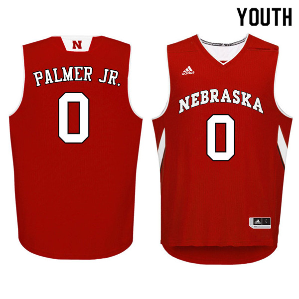 Youth Nebraska Cornhuskers #0 James Palmer Jr. College Basketball Jerseys Sale-Red - Click Image to Close